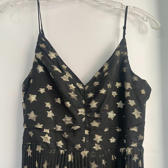 Delfi Collective Aria Gold Star Print Gown - Picture 3 of 9